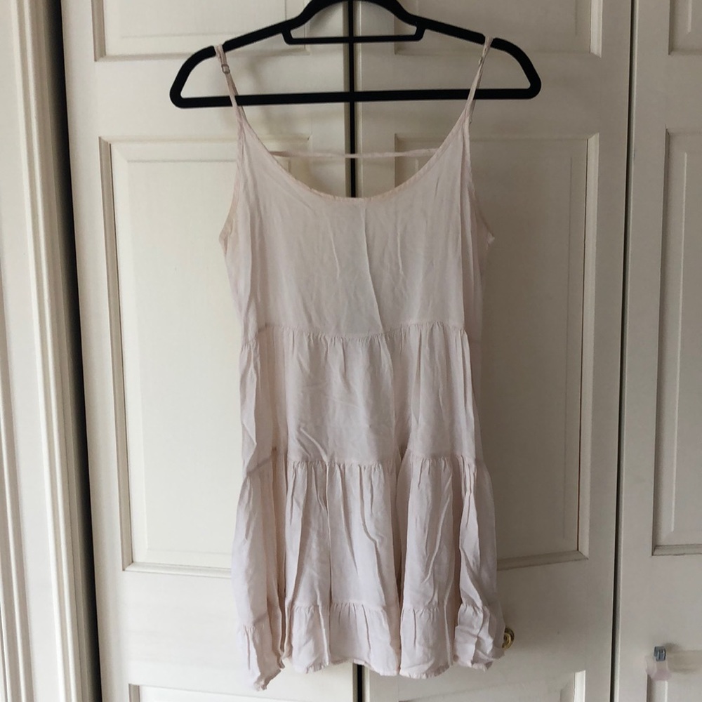 Brandy Melville Cream Open Back Babydoll Dress
